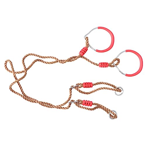 SUPVOX 1Pair Indoor Gymnastic Rings Grip Fitness Training Suspension Rings for Adults Weight Capacity for Strength Training and Exercise Workouts