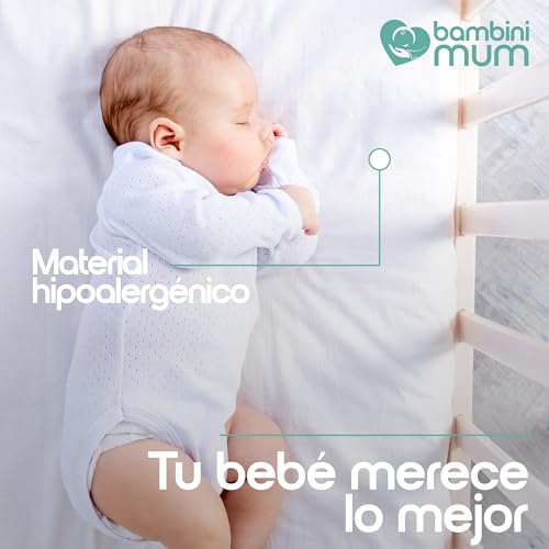 Miniatura 7 de Bambini Mum - Pack 2 Unidades - 50x80 Cm Protector Colchón Bebé Antiácaros Protector De Colchón Cuna Bajera Impermeable Y Transpirable 100 Algodón Absorbente Y Silencioso Oekotex