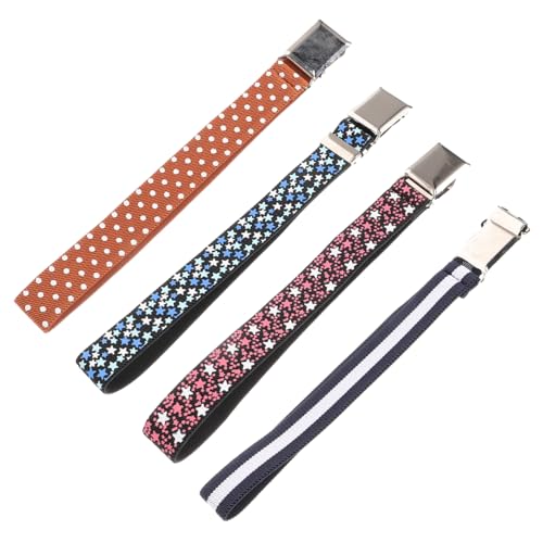 BESPORTBLE 4 pcs Elastic Waist Belts Stretchy Belts for Boys Dress Casual Pants Skirts Jeans Fashionable Lightweight Accessories