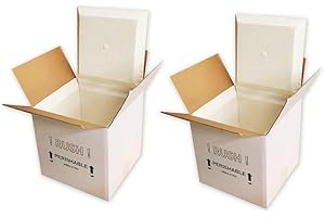 Insulated Styrofoam Cooler Box (12 x 12 x 12 Inches, 2-Pack)