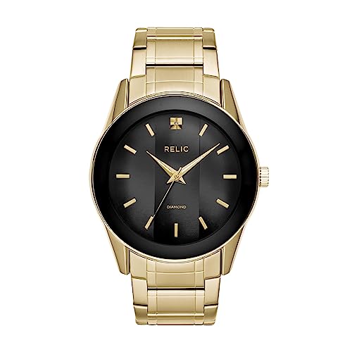 Relic by Fossil Men's Rylan Three-Hand Gold-Tone Stainless Steel Bracelet Watch (Model: ZR77273)