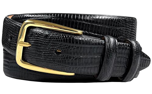 Andrea / Armana_Dress Belt Solid Brass Buckle Genuine Full-Grain Cowhide Leather Belt 1-1/8