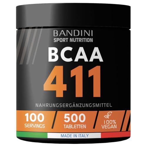 BCAA, 1000 Mg, Hochdosiert, 100 Tabletten, Vegan