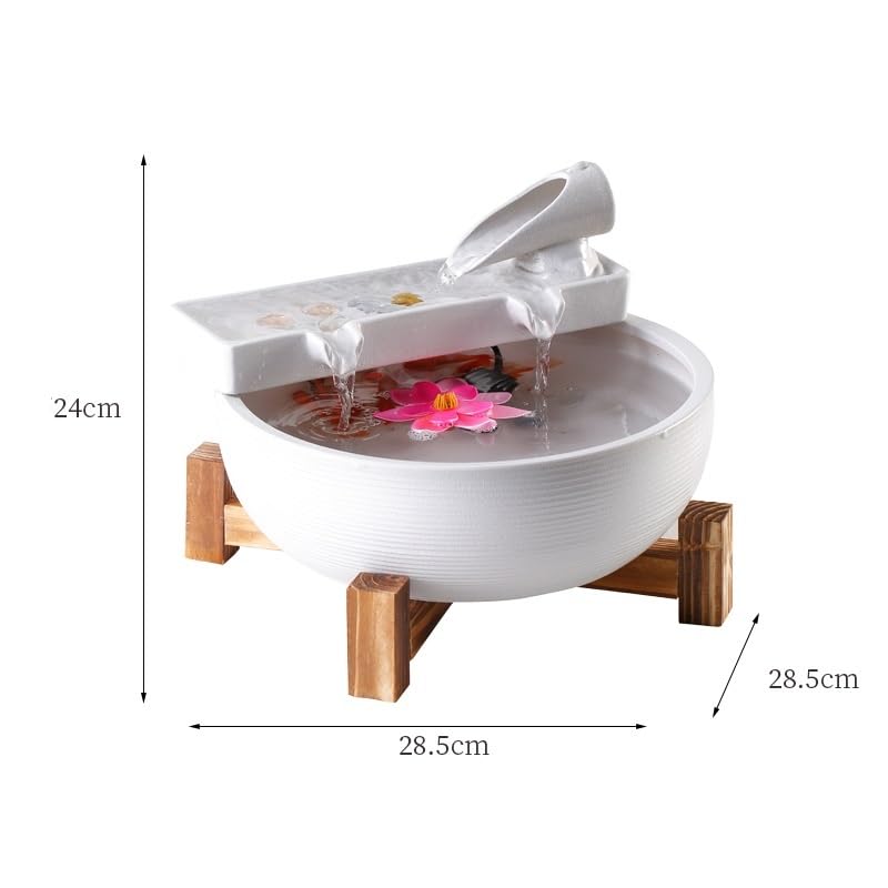 Fuente de Cascada de Mesa Fuente de sobremesa China Sencilla, Adornos Agua for Escritorio, Fuente, humidificador, Sala Estar, Mesa té, Decoraciones Oficina