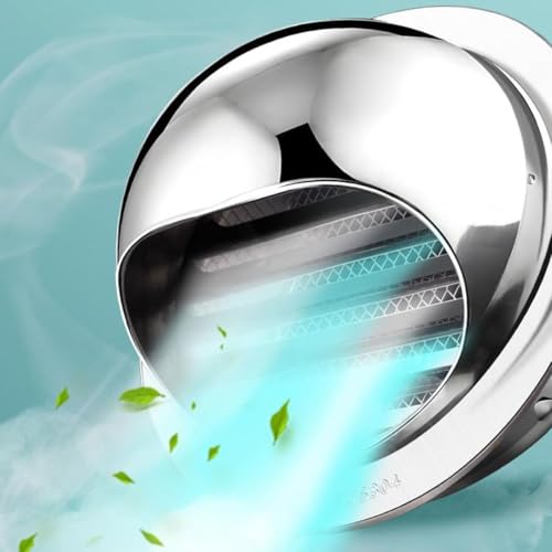 Grille d'aération murale ronde ventilation inox avec moustiquaire pour bouche VMC