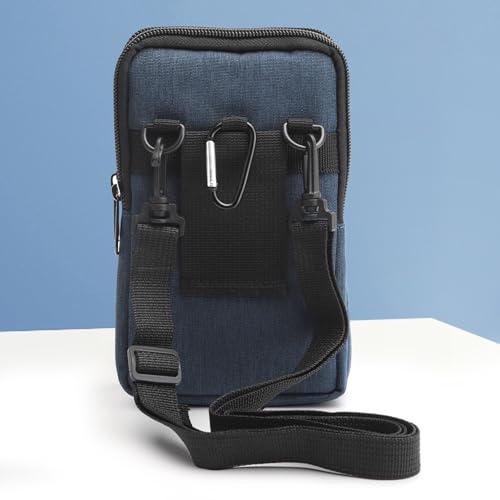 KQDRAVINE 7-Zoll Handytasche Zum Umhängen 3-Lagen Taschen Handy Tasche Zum Umhängen, Herren Handtaschen kleine Umhängetasche Herren mit Abnehmbaren und Verstellbaren Schultergurten für Wandern Sport