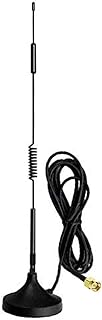 SMA Antenna 12DBi 4G LTE CPRS GSM 3G 2.4G WCDMA Omni Directional Antenna with Magnetic Stand Base 10ft Extension Cable for WiFi Router Mobile Broadband Outdoor Signal Booster 4g Antenna