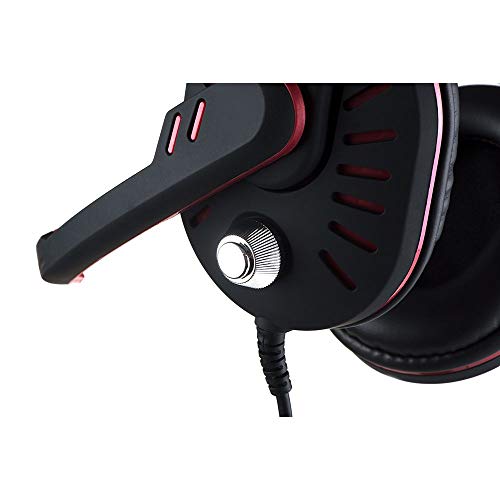 Headset Gamer Preto com Vermelho | Goldentec