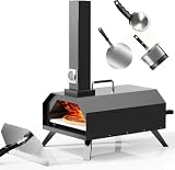 Karienvir Outdoor Pizza Oven, FoldβLeg Wood Pizza Oven for 11.25 Inch Pizza
