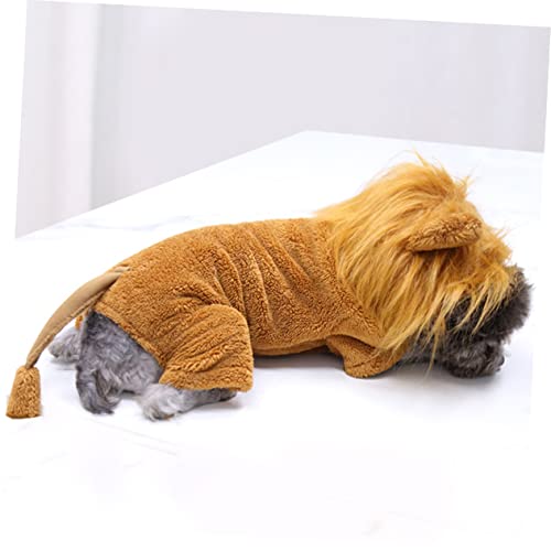WOONEKY 1 Unidade Animal de estimação se transforma em roupa de leão roupa pet roupinha pet cão hood
