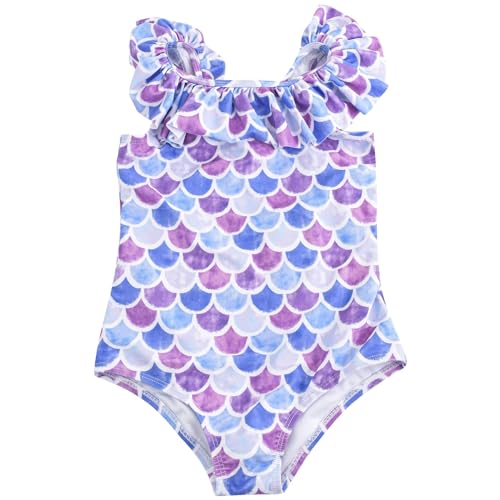 Bañador cómodo de una pieza para niñas pequeñas que evita desajustes al jugar en el agua