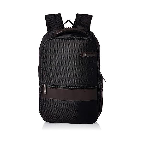 Samsonite-Kombi-Business-Backpack-BlackBrown-1625-x-105-x-5-Inch Samsonite Kombi Business Backpack, Black/Brown, 16.25 x 10.5 x 5-Inch