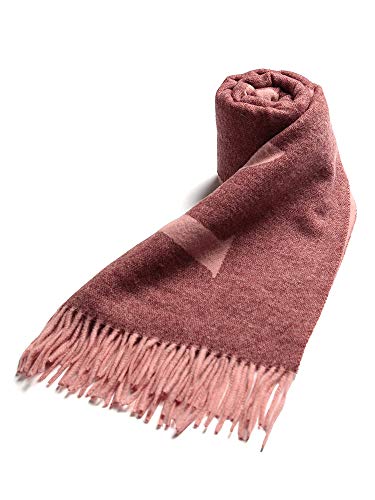 [モンクレール] ウール混 BIGロゴ フリンジ マフラー ［MCL3C72000A0148］ピンク(541) / - [並行輸入品]