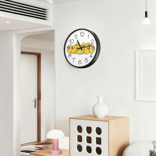 Reloj de pared digital silencioso con luz nocturna de 12 pulgadas miniatura 6