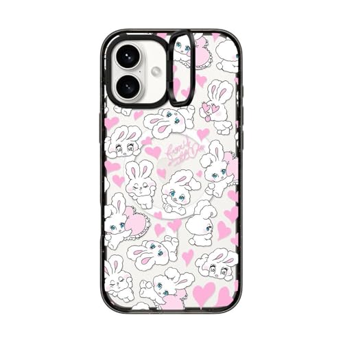 CASETiFY �C���p�N�g �����O�X�^���h MagSafe�Ή� iPhone 16 Plus �P�[�X [�L�b�N�X�^���h / 2m����̗����������N���A (MIL�K�i3�{����) / ���C�����X�[�d�����Magsafe�Ή�] - Sweetheart Mix