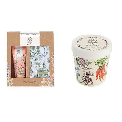 Image of Heathcote & Ivory Hand Cream Set 100ml and Gardening Gloves, In The Garden Collection+Heathcote & Ivory Hand Cream 200ml