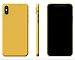 IDTB SKINS Adesivi Skin Sticker Pellicola (Non Custodia Cover),Smartphone Wrapping Ultra Sottile e Resistente Alle Impronte Digitali Caso (iPhone X 10, Giallo)