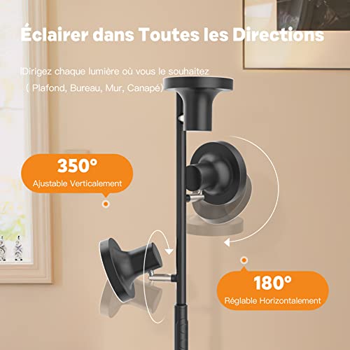 Lampadaire LED 2500 lm dimmable télécommande SIBRILLE