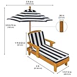 KidKraft 105 Outdoor Lounge Sonnenliege aus Holz mit Sonnenschirm – Gartenmöbel für Kinder - 8