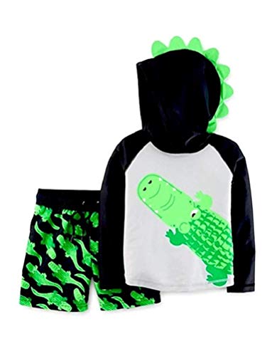Just One You by Carters Toddler Boys Alligator Rash Guard Set Long Sleeve Gray (12M)