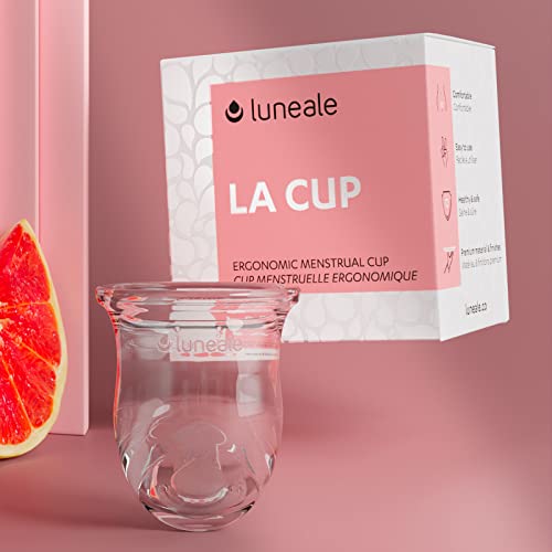 La Cup Luneale - Reusable Stemless Menstrual Cup - Patented Ergonomic Design Created In Collaboration With Midwives - 100% Medical Silicone - 3 Sizes Depending On Flow (M - Medium To Heavy Flow) #TOP4