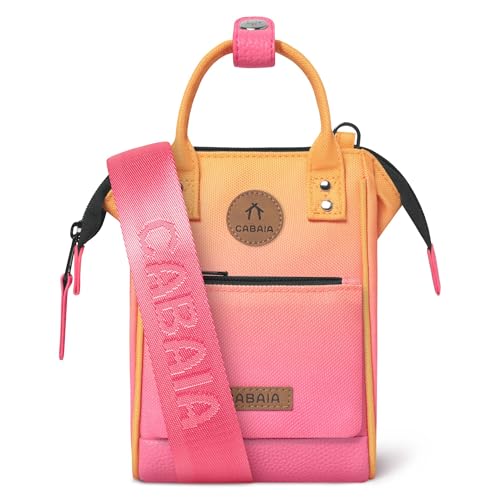 Cabaïa Nano Bag Cabourg Umhängetasche 1 8 L für Damen und Herren recyceltes wasserabweisendes und veganes Material kompaktes und praktisches Design Rose