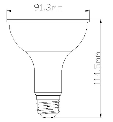 Lot de 4 ampoule LED PAR30, 12 W Douille E27, 90 W Ampoule halogène équivalent, 6000 K Blanc froid, lampe à encastrer, 85–265 V