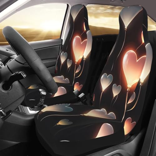 Housses de siège de voiture lavables pour rénover un intérieur usé | Motif cœur