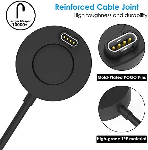 KIMILAR Charger Cable compatible with Garmin Vivoactive 3, 4, 4S, Garmin Fenix 7, 7S, 7X, 6, 6S, 6X, 6 Pro, 5, 5 Plus, 5S, 5X, Forerunner 45, 245, 255, 745, 945, 955, 185, Instinct, 2, 2S Solar, Venu