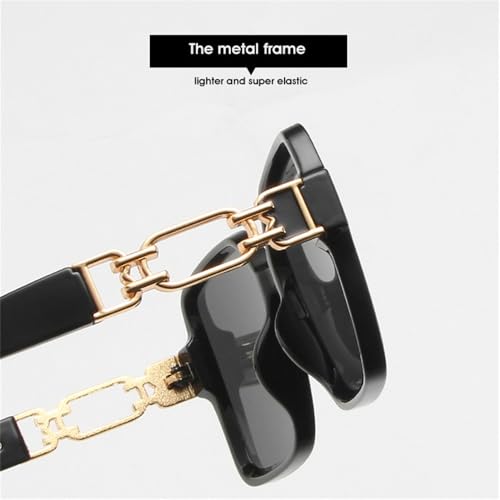 Big Square Sunglasses Hollowed Out Metal Wide Legs Sun Glasses Oversized4