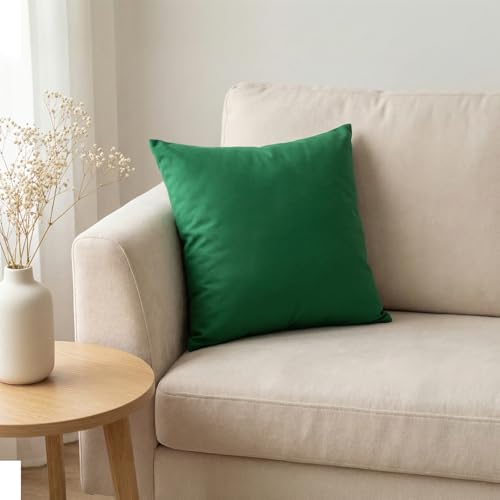 Housse de coussin coton 45x45 cm solide pour protéger l'oreiller - 6