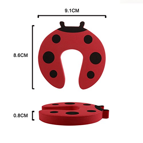 Vizgiz 7 Pack Finger Pinch Guard Door Stopper Baby Children Safety Cartoon 7 Animals Stop Clip Silencer Clamp Anti-Slamming Anti-Lock Hand Guards Security Eva Foam Cushion For Parents Kids Toddlers #TOP3