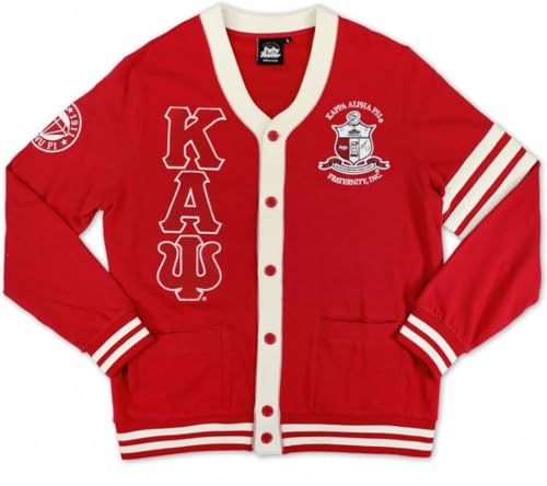 TCEShop Big Boy Kappa Alpha Psi Divine 9 S5 Light Weight Mens Cardigan [Crimson Red - 2XL] - ID40087, XX-Large