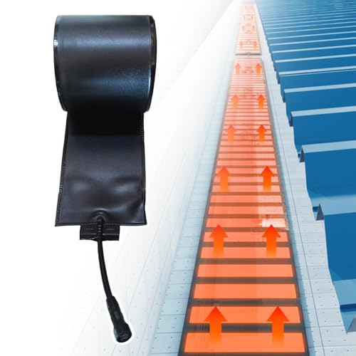 Outdoor Electric Snow Melting Mats for Roof & Gutters, 122°F Heat Tape Ice Dam Prevention, 20ft Flexible PVC De-Icing Kit for Roofs & Pipes, 50°C Snow Removal Solution