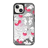 CASETiFY iPhone 14 用 ケース ミラーMagSafe対応 - シルバー (ブラックバンパー)