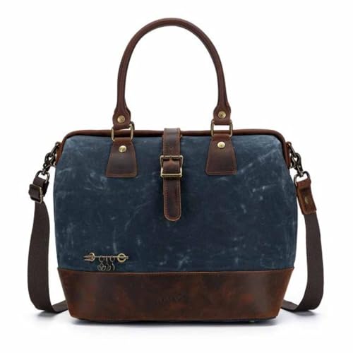 Della Q - Makers Satchel Toile Bleu (34x30x18cm) Sac - 1 Pièce