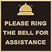 WEKOIL Call Bell Desk Service Bell Ding Bell for Restaurant Hotel Room Kitchen Party Office Elderly Large Black Pattern Bell with Ding Sign,3.3 inch
