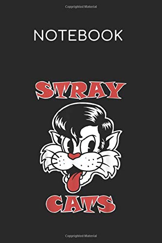 Notebook: Rockabilly Stray Cats Cool Cat Tattoo Rock N Roll Clothing Design College Ruled Lined Notebook | 120 Pages Perfect Funny Gift Journal | Diary Size 6 x 9