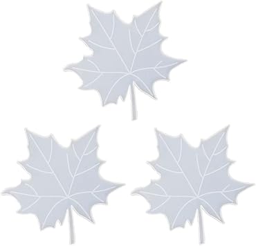 3X Fall Leaf Mould Coaster Silicone Mould for Thanksgiving Cup Mats Decor Silicone Molds Epoxy Resin Cup Mat Mold, as the picture shows