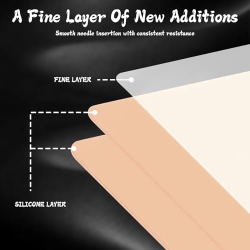 Kunsthaut Tattoo 3mm, 16 Stück 20x15cm Tattoo Übungshaut Upgrade Verdickt, Silikon Doppelseitig Kunsthaut Übungshaut Zum Tätowieren für Anfänger und Tätowierer