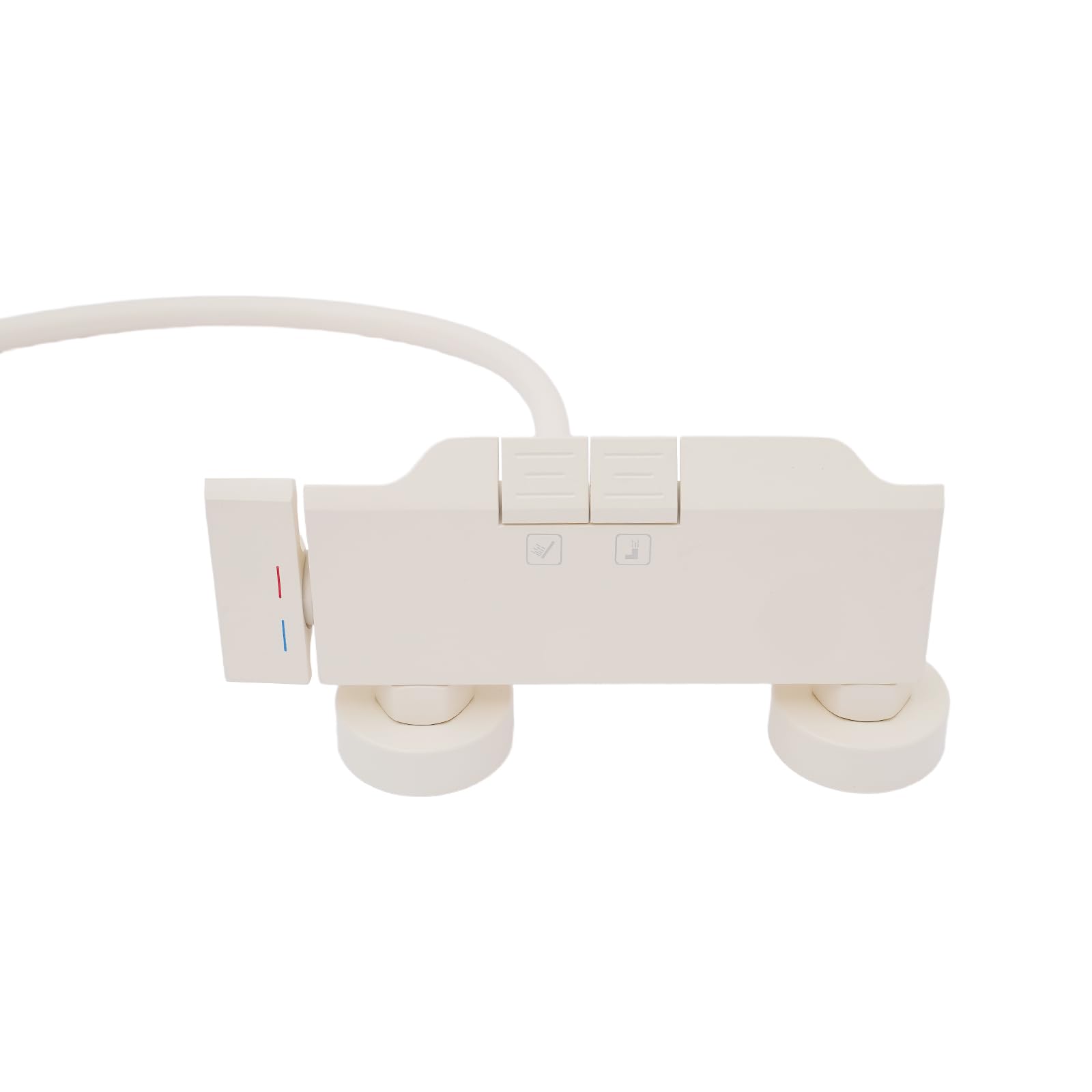 Colonna doccia con rubinetto e doccetta regolabile, set doccia a parete con 3 modalità di uscita dell'acqua, sistema doccia con asta regolabile in altezza (bianco)