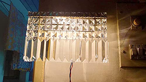 Image of Rectangular Wall Lamp, Gold,corded-electric
