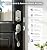 Veise VE017-H Fingerprint Smart Front Door Lock Set, App Control, Keyless Entry Deadbolt with Handle, Smart Deadbolt, Emergency Power Port, Touchscreen Keypad, Auto Lock, Easy Install, Satin Nickel