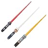STAR WARS Lightsaber Squad 3-Pack, The Mandalorian, Ahsoka, and Darth Vader Lightsabers, Toys for 4 Year Old Boys and Girls