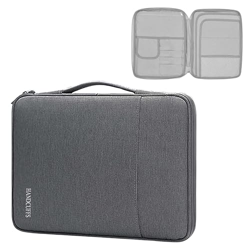 Image of Handcuffs Document Organizer Bag Waterproof Portfolio Case (Grey)