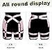 Fashion Lady Body Harness Punk Gothic Tassel Garter Belts Leg Strap Full Cage Halloween Rave Photography Dance (Pink)