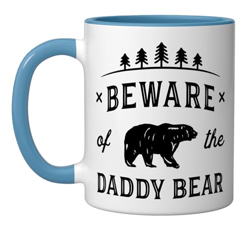 Taza Cerámica Azul y Blanca de 11 onzas para Papá miniatura 1