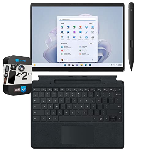 Image of Microsoft QKI-00001 Surface Pro 9 13 inch Touch Tablet, Intel i7, 16GB /1TB, Platinum Bundle Surface Pro Keyboard, Surface Slim Pen 2 and 2 YR CPS Enhanced Protection Pack