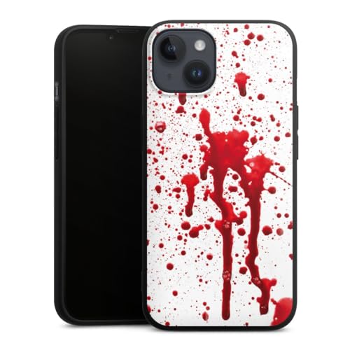 Coque Apple iPhone 14 Plus en silicone premium souple motif sang Halloween
