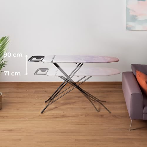 Vileda Diamond Bügelbrett | Höhenverstellbarer Bügeltisch mit titanbeschichtetem Bezug | Für...